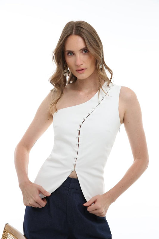 Blusa botões branca
