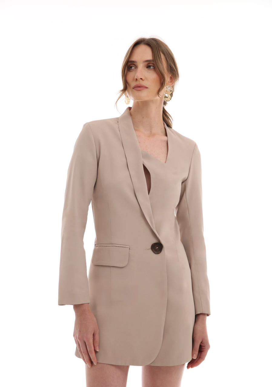 Blazer comprido recortes