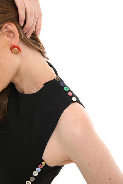 Blusa botões coloridos