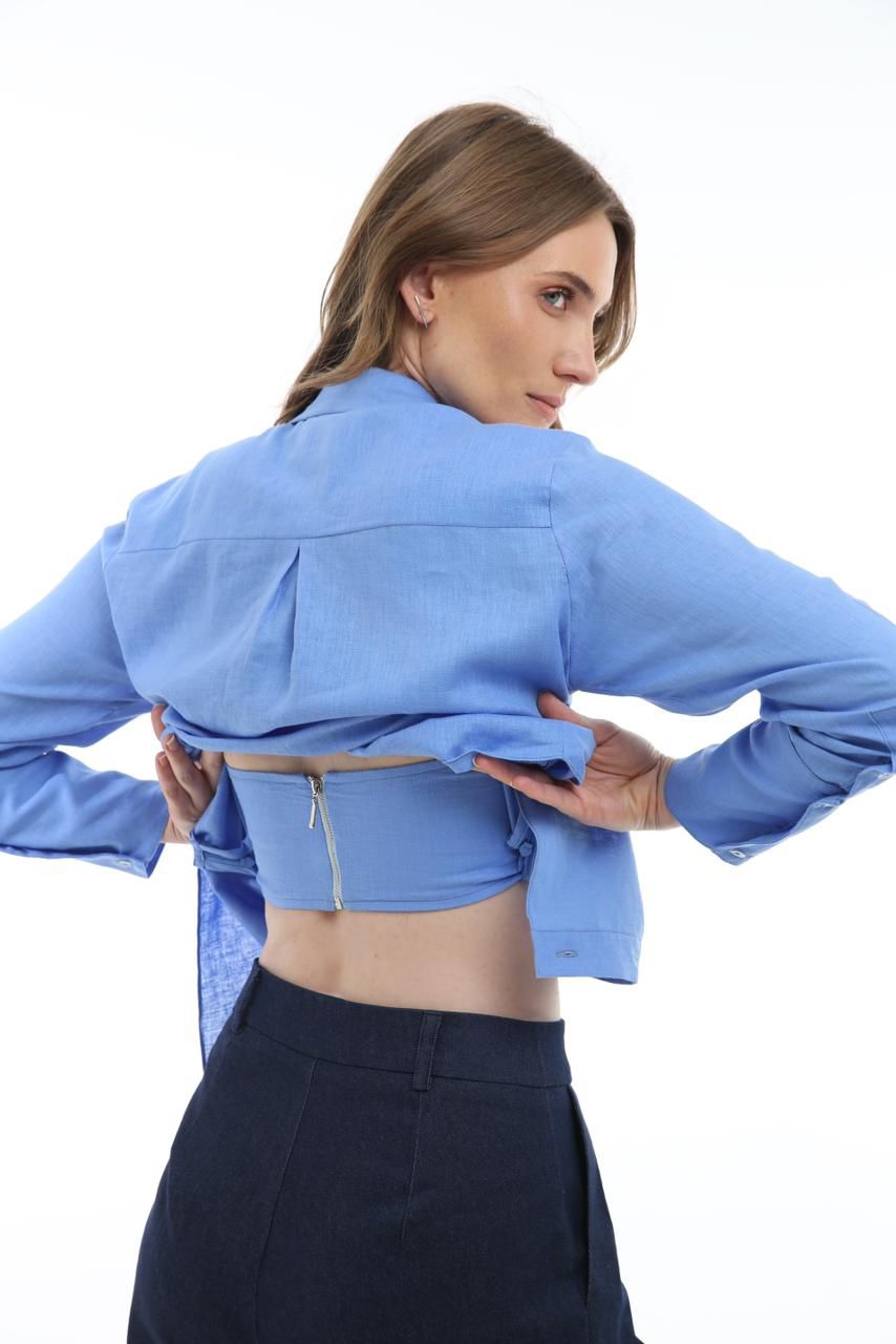 Camisa linho modular