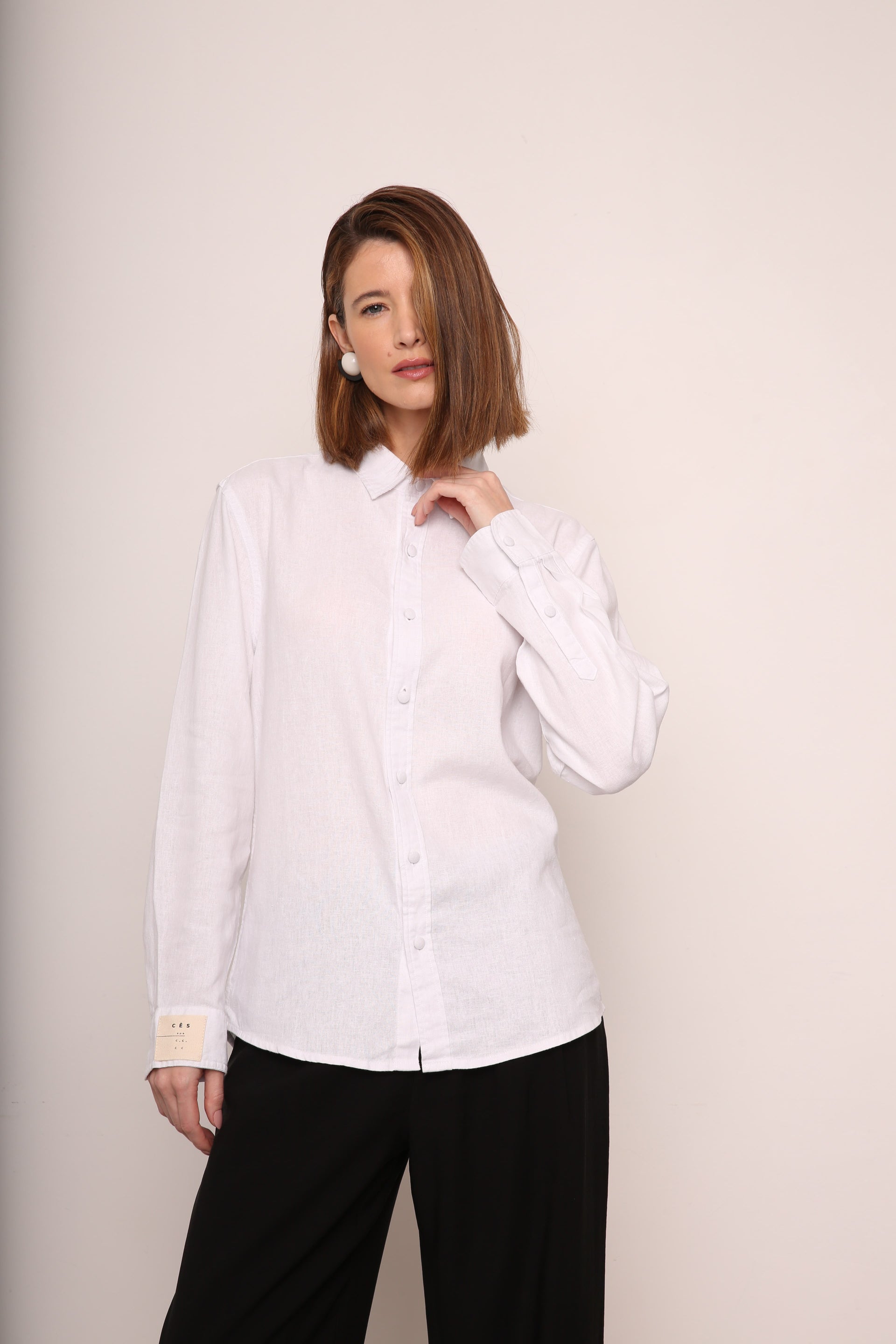 Camisa de linho branca - 36
