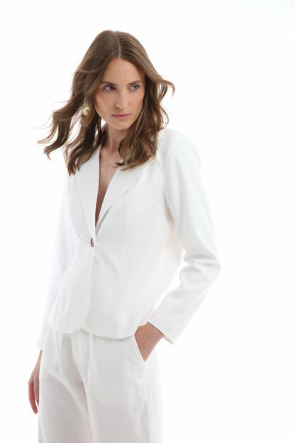 Blazer U em crepe patou