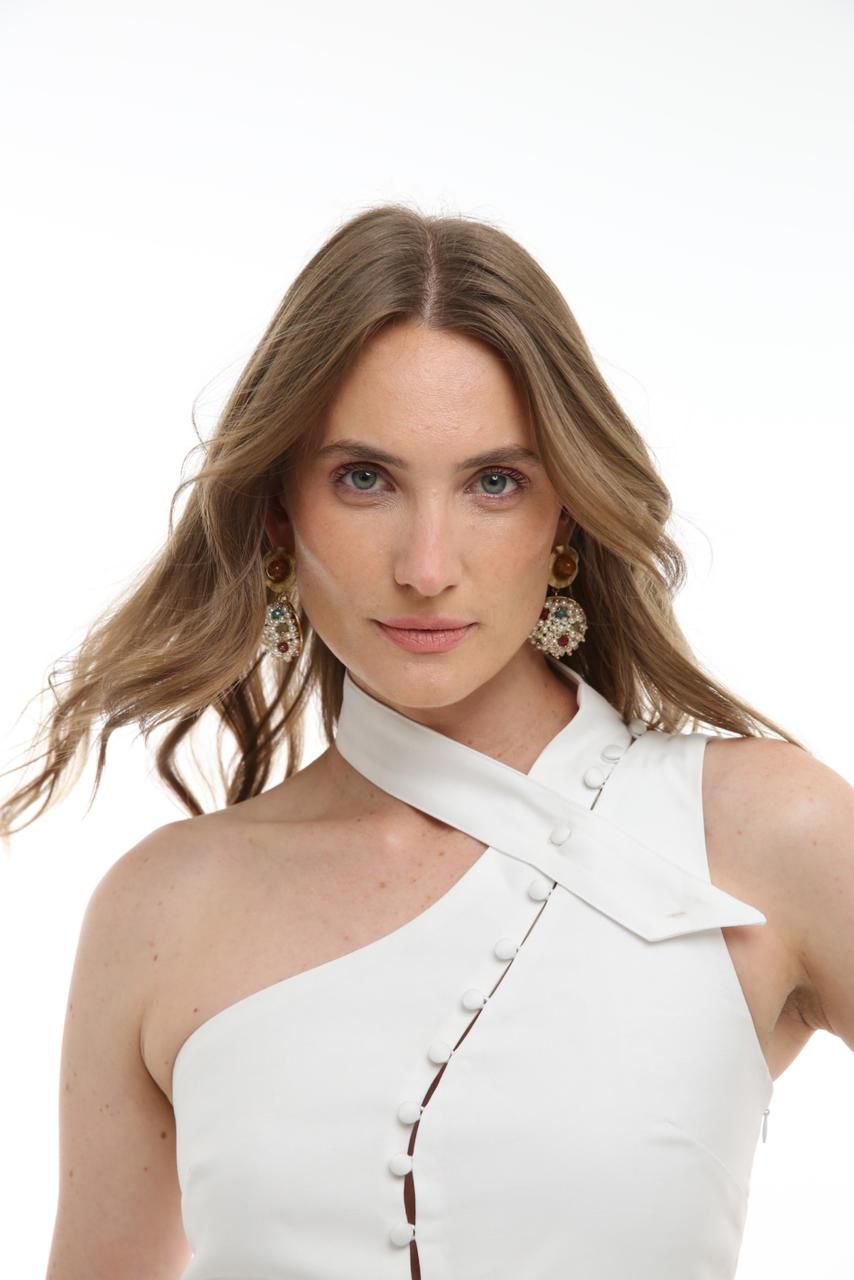 Blusa botões branca