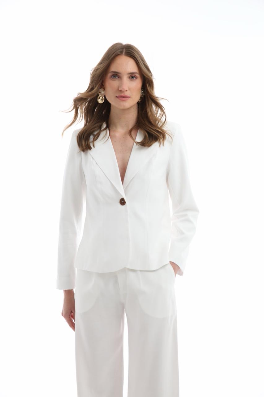 Blazer U em crepe patou