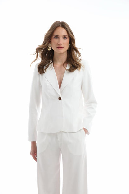 Blazer U em crepe patou